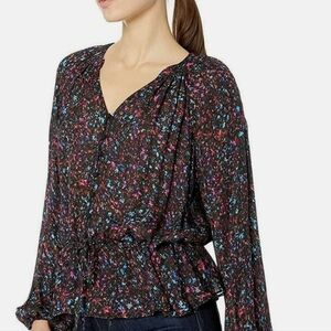 Women's Multicolor Floral Rosalie Blouse Sz Small